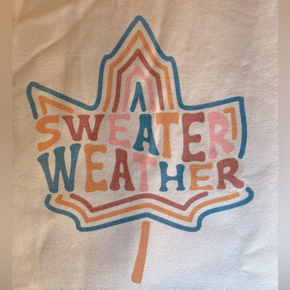 Beige graphic sweatshirt- Sweater Weather - Picture 3 of 4